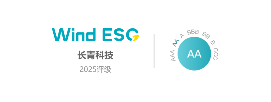 祝賀長(zhǎng)青科技榮獲“上市公司W(wǎng)ind ESG AA”評(píng)級(jí)！